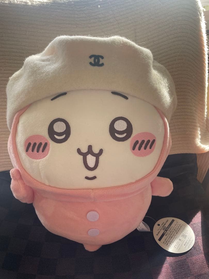 シャネル　CHANEL ベレー帽 ホワイト　ココマーク刺繍　ヴィンテージ　レア