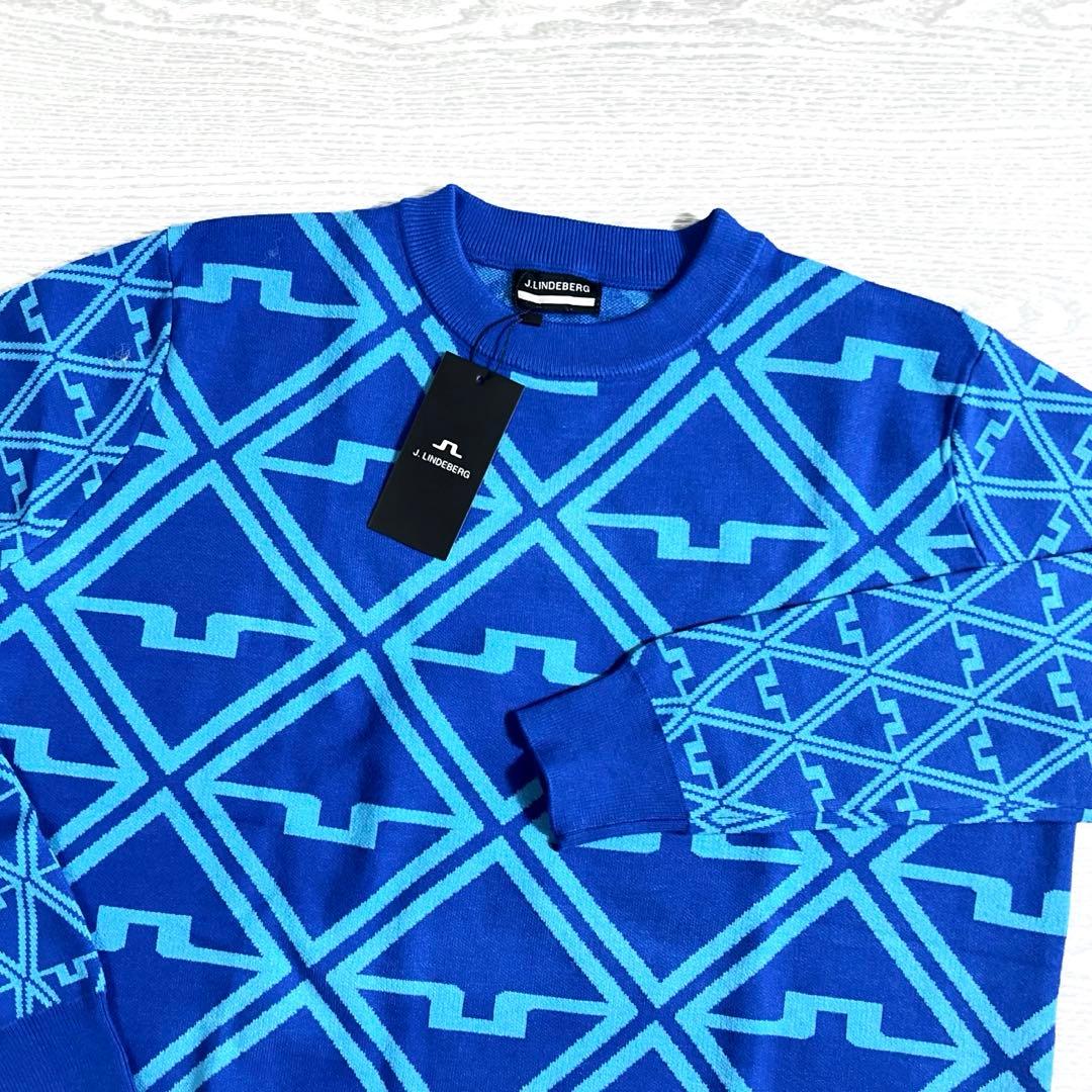 J.LINDEBERGジェイリンドバーグ ロゴマーク クルーネックセーター