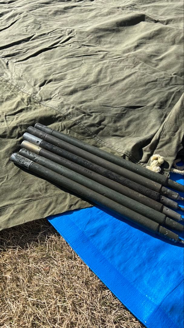 新品未使用 希少1983年ファスナー縫製済みパップテント 米軍 デッドストック