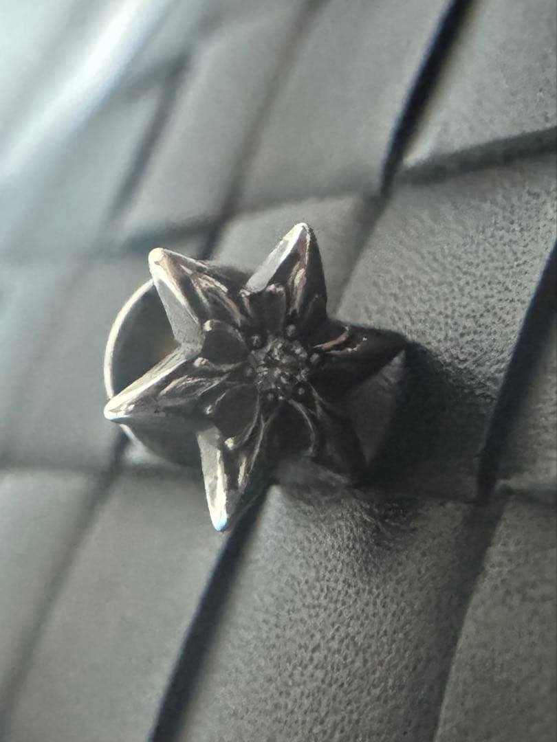 クロムハーツ　スタースタッド　1ダイヤ　シルバーピアス14k 925