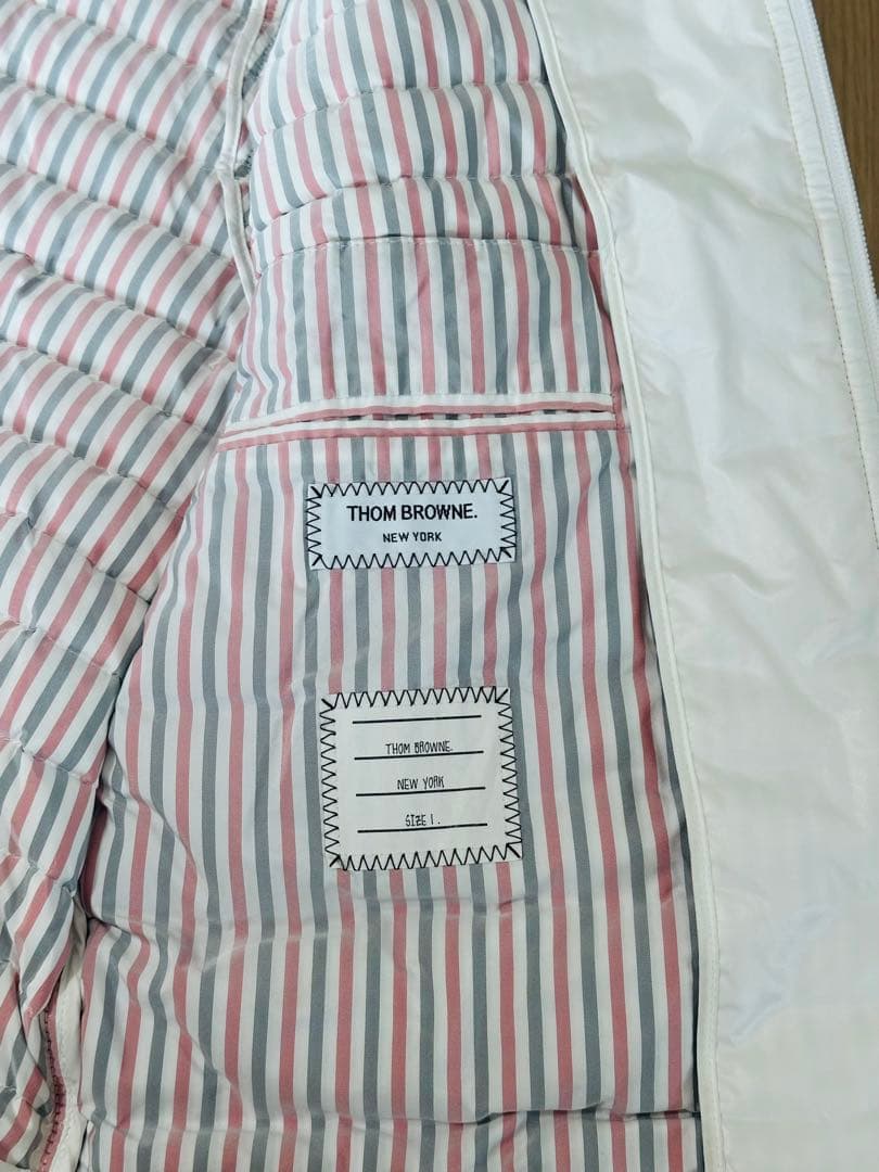 THOM BROWNE 4bar ホワイト ダウンジャケット 1