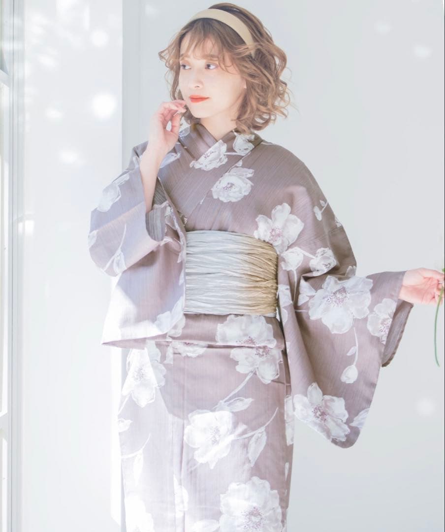 Dita 浴衣 亜麻色の夕凪寄せ