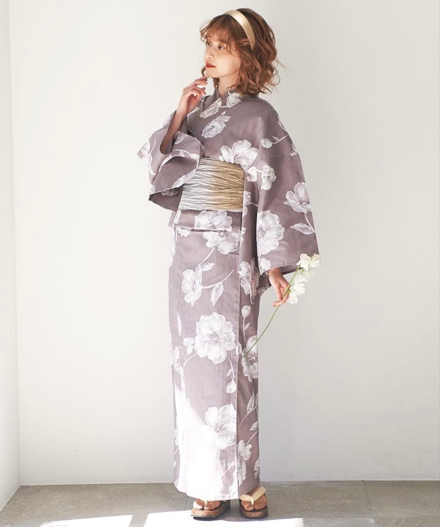 Dita 浴衣 亜麻色の夕凪寄せ