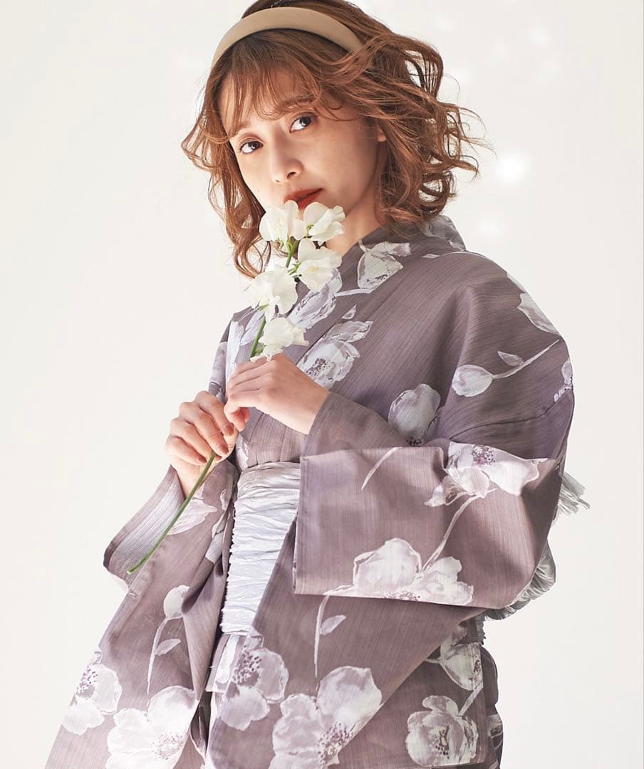 Dita 浴衣 亜麻色の夕凪寄せ