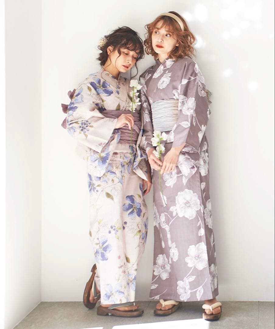 Dita 浴衣 亜麻色の夕凪寄せ