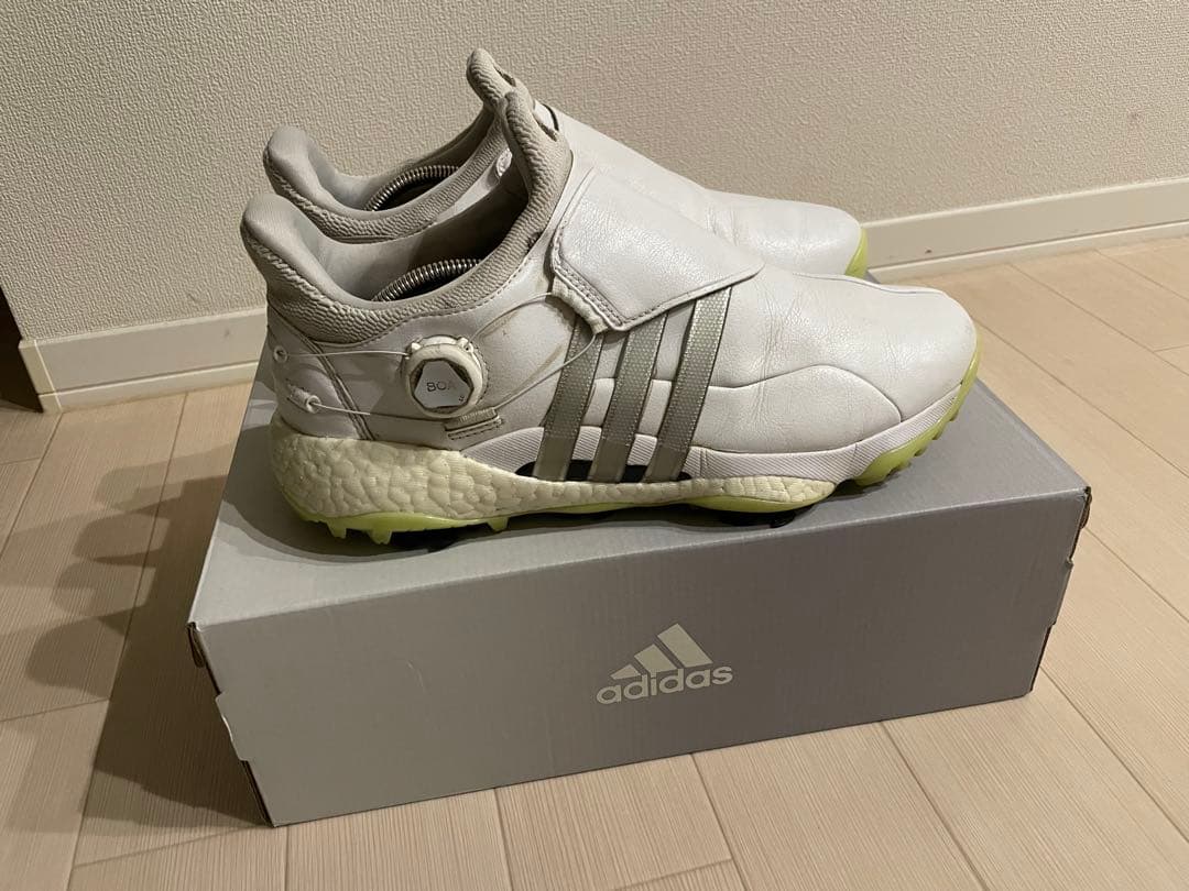 【27.5cm】adidas TOUR360 22 ホワイト ゴルフシューズ