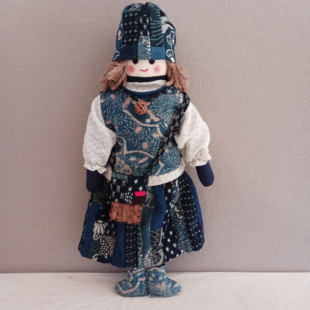 古布リメイク～古布人形パッチワーク山葡萄 - メルカリ