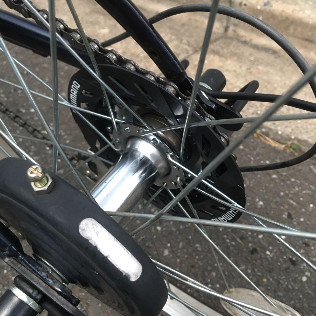 折り畳み自転車 整備済み 20インチ 自転車 チャリ ギヤ 6段 美品 黒 系