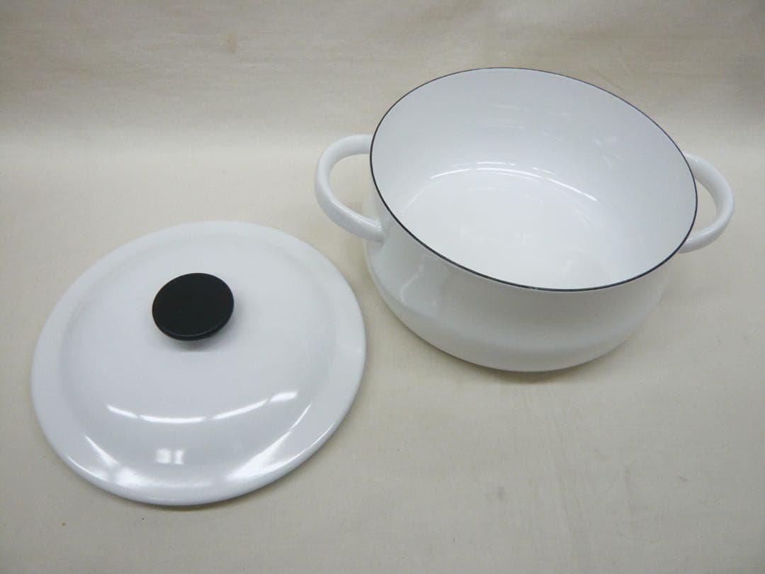 『野田琺瑯 ルーク』深型キャセロール25cm 4.8L 日本製 ガス・IH対応