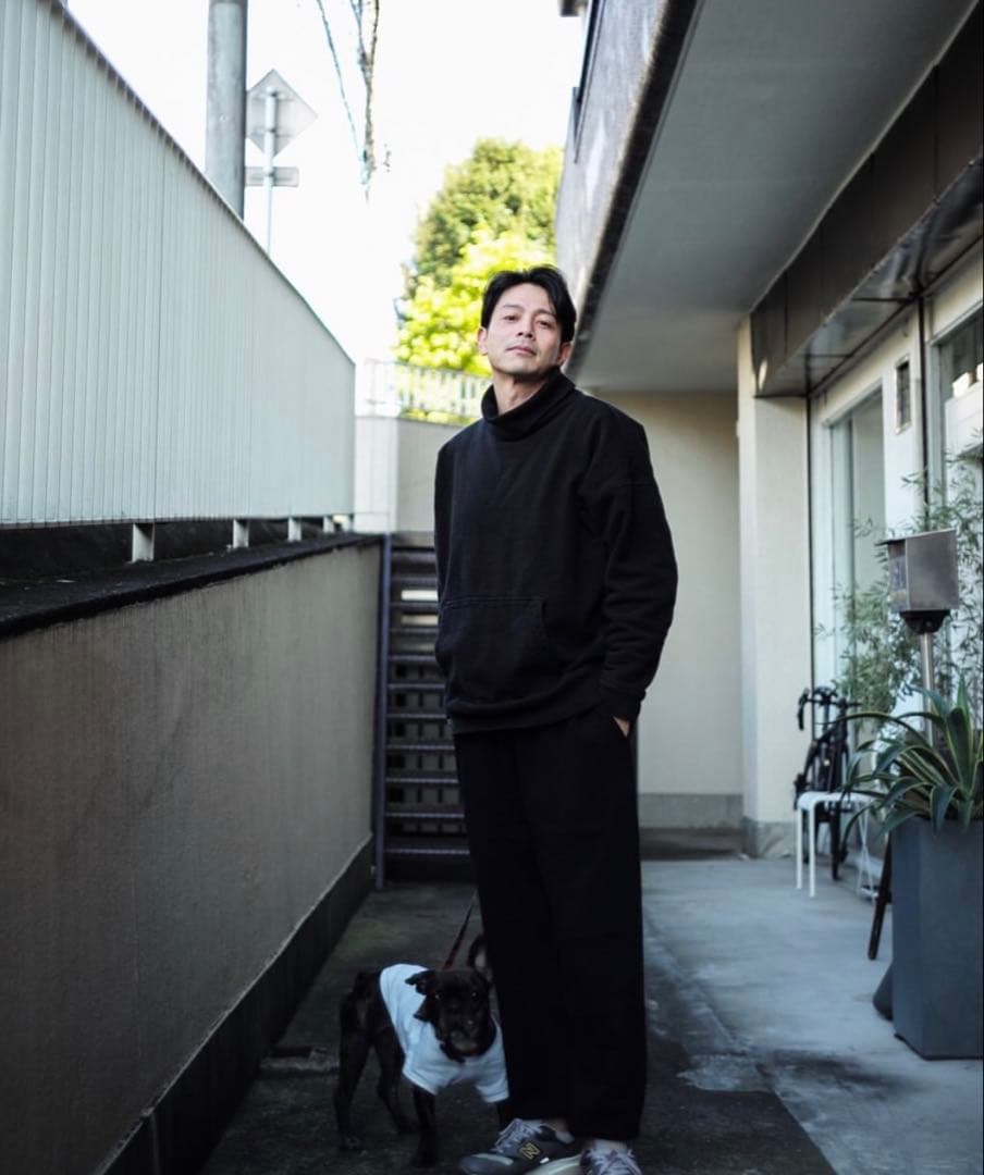 Cloveru® Wide Sweat 【MUJI TURTLE】 黒 L