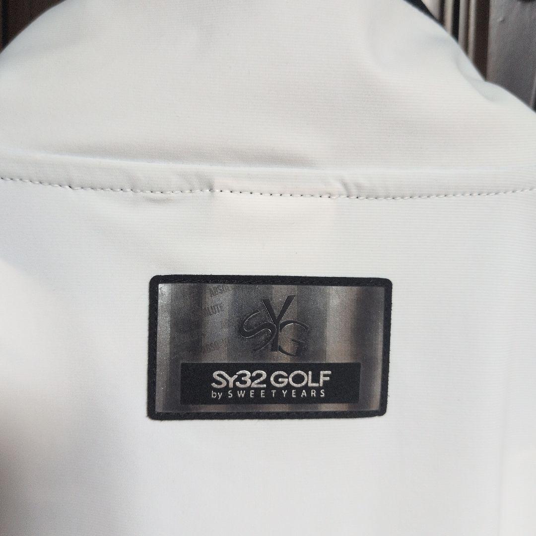 SY32:メンズ:Lサイズ:フルジップ　ストレッチ ジャケット:白