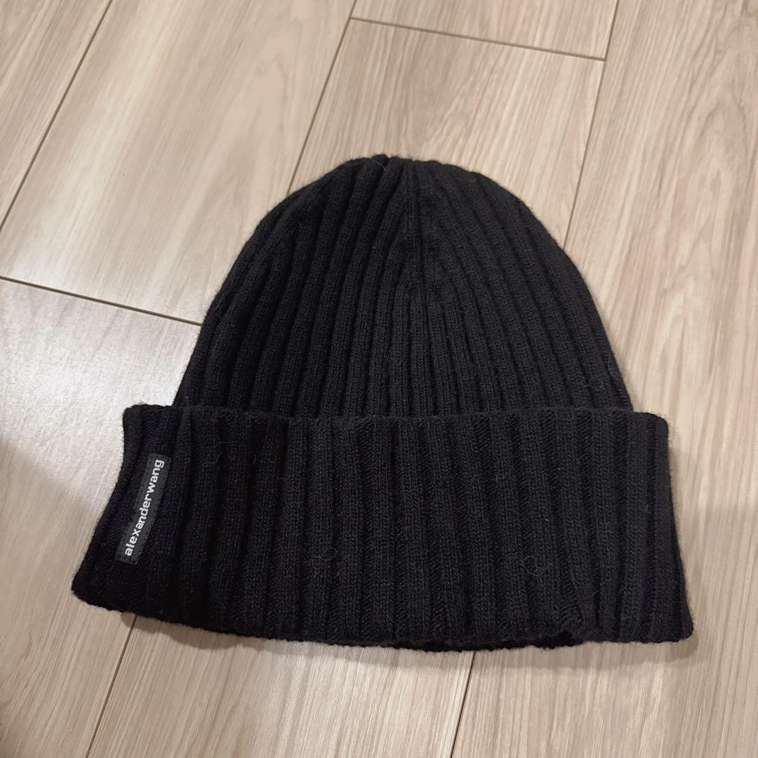 alexanderwang ニット帽 ビーニー 黒 - メルカリ
