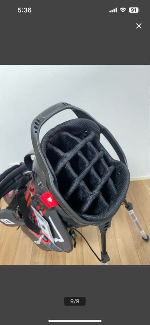 BENNINGTON キャディバッグ グレー/レッド