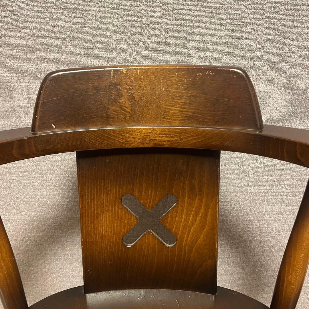 高級 ダイニングチェア 2脚セット 飛騨産業 キツツキマーク レトロ