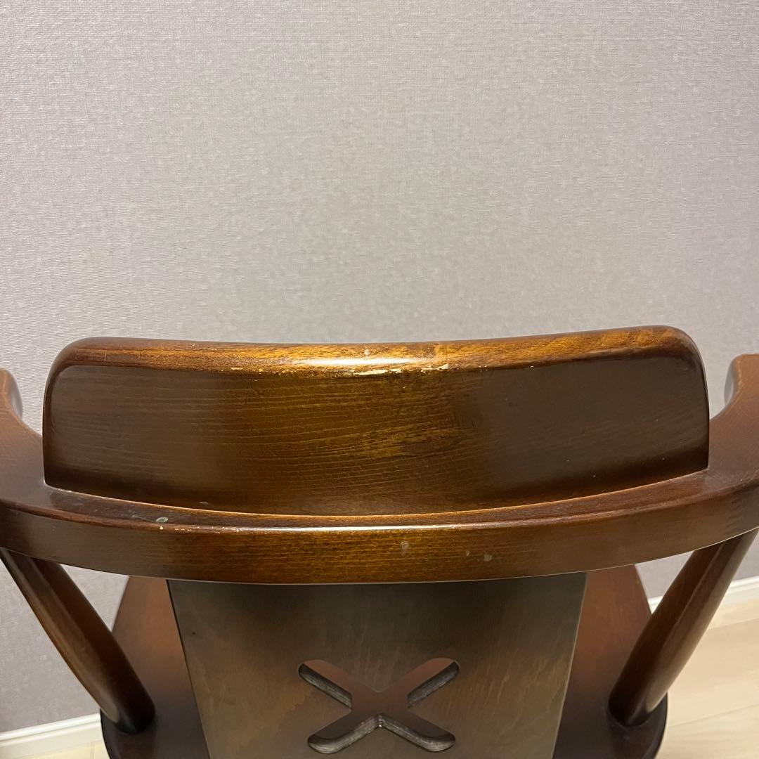 高級 ダイニングチェア 2脚セット 飛騨産業 キツツキマーク レトロ