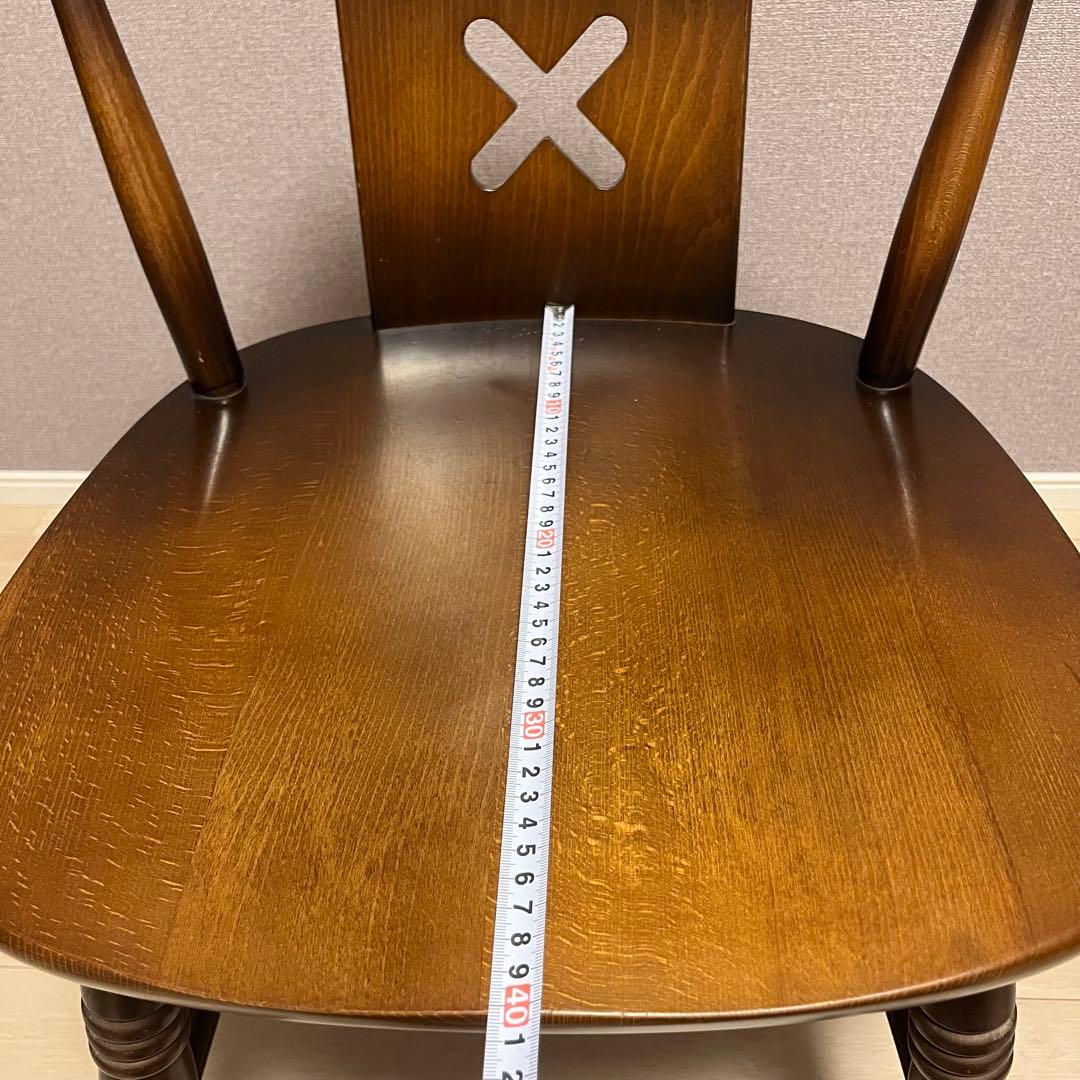 高級 ダイニングチェア 2脚セット 飛騨産業 キツツキマーク レトロ