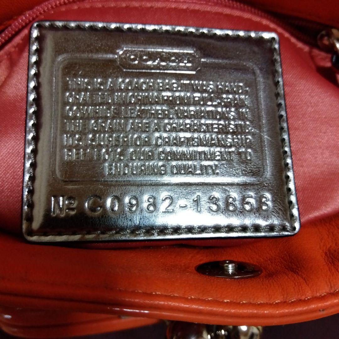COACH　ピンク ハンドバッグ レザー　13858