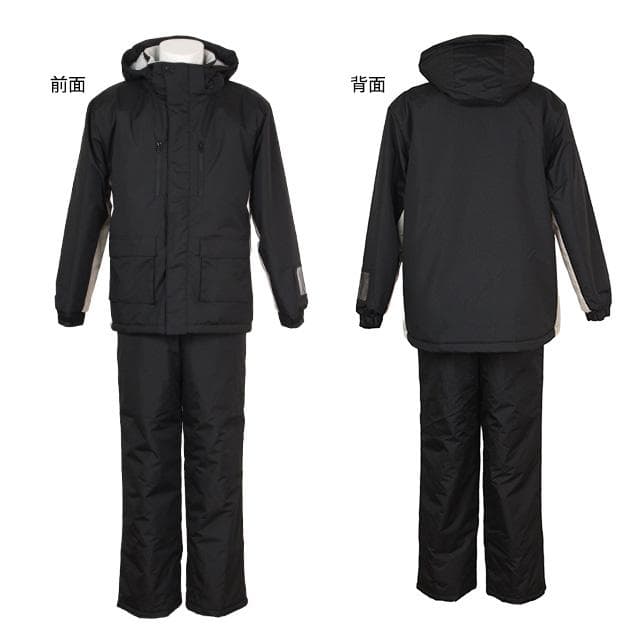 スキーウェア メンズ 上下セット 超撥水 耐水圧5000mm ブラック M