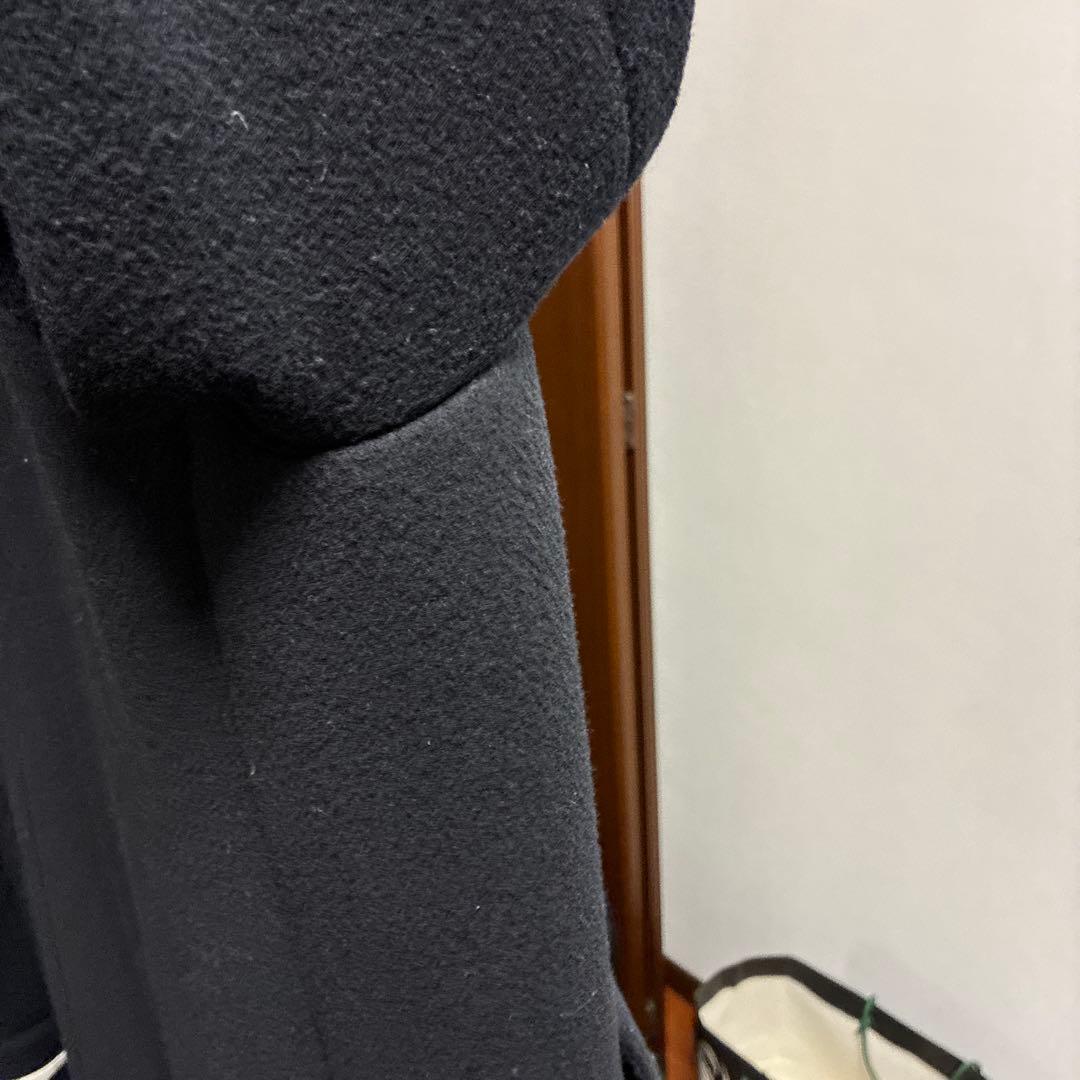 CLANE 黒 ダブルブレスト チェスターコート