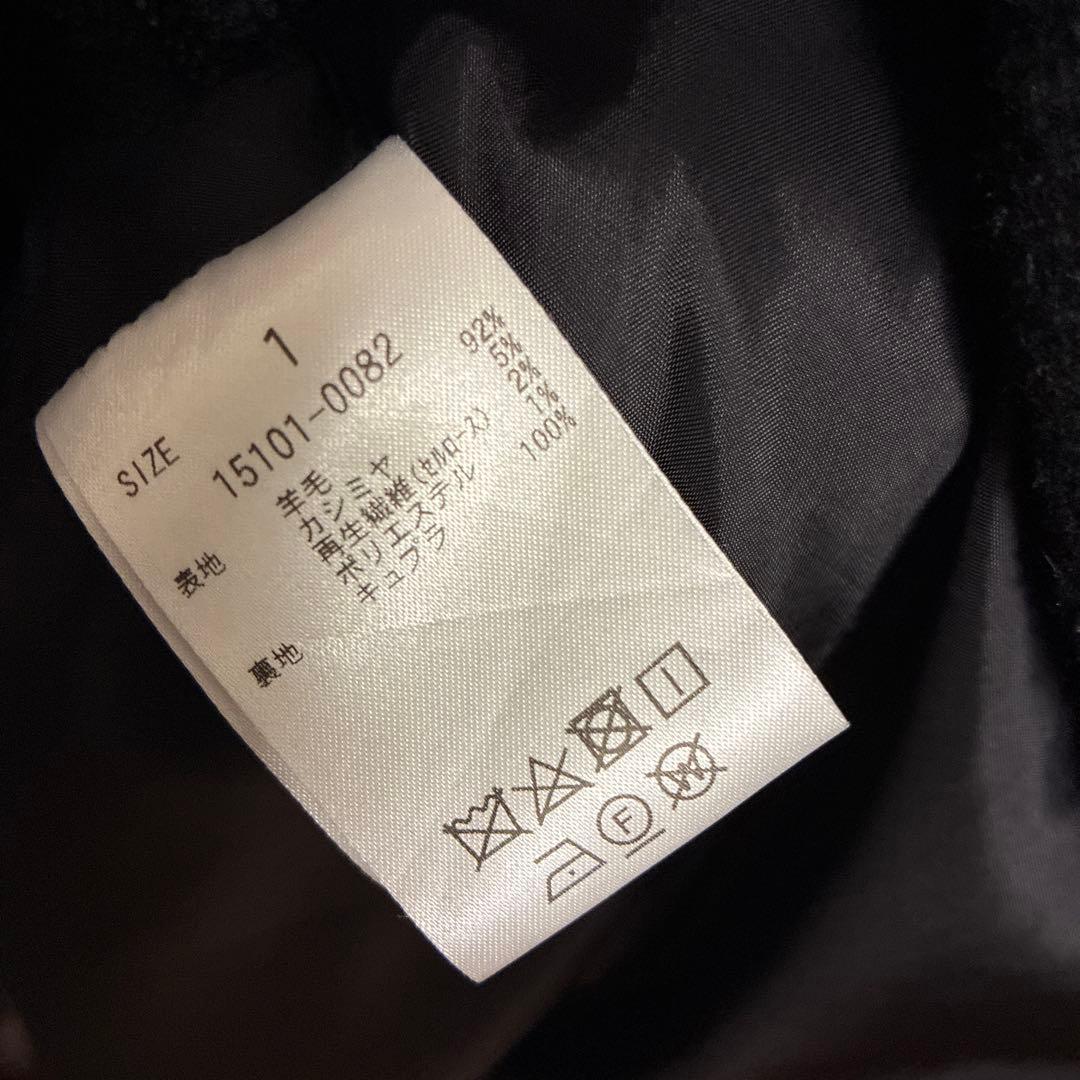 CLANE 黒 ダブルブレスト チェスターコート