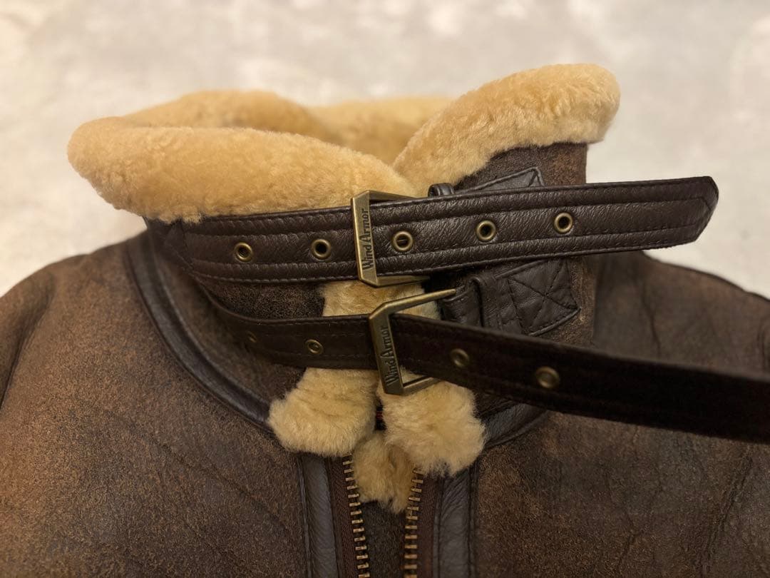 【羊革】 B-3 フライトジャケット リアルムートン Mサイズ 韓国製