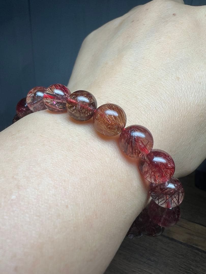 繁栄⭐︎長寿⭐︎レッドルチルクォーツ