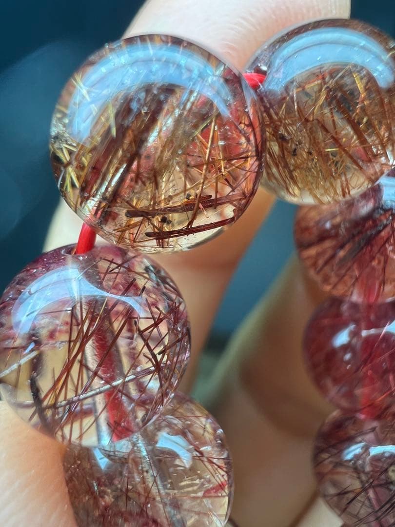 繁栄⭐︎長寿⭐︎レッドルチルクォーツ