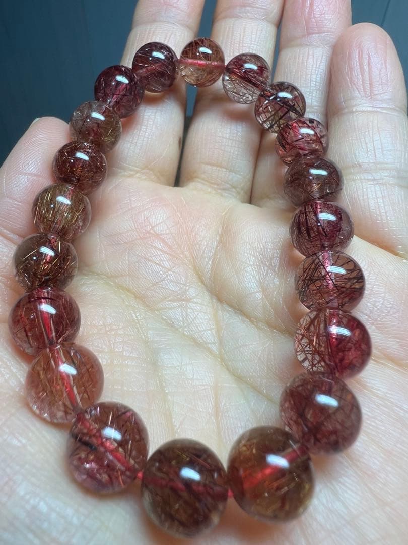 繁栄⭐︎長寿⭐︎レッドルチルクォーツ