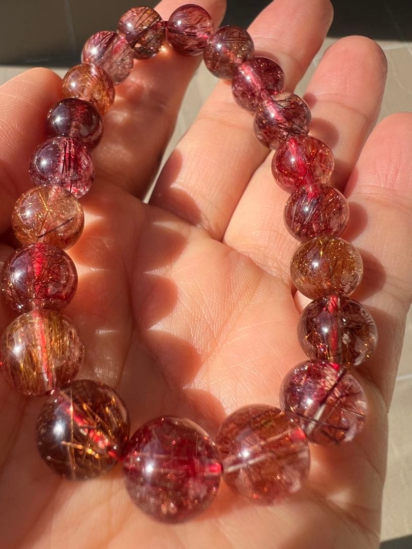 繁栄⭐︎長寿⭐︎レッドルチルクォーツ