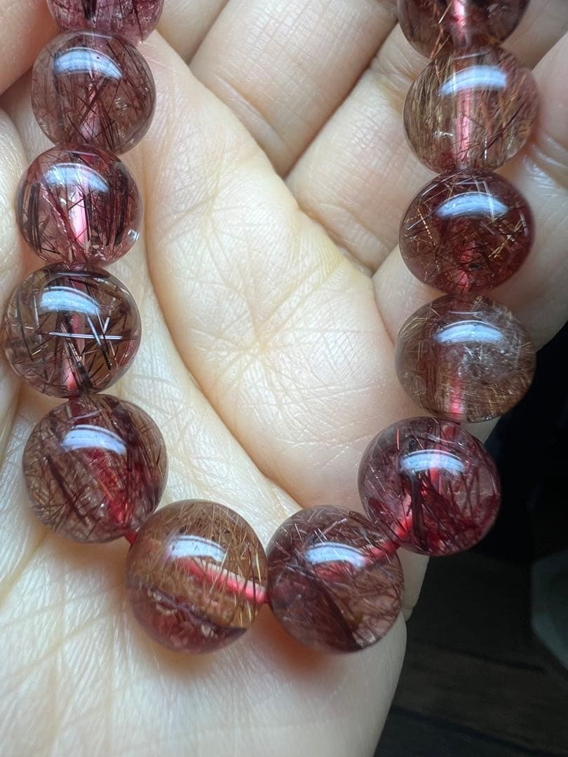 繁栄⭐︎長寿⭐︎レッドルチルクォーツ