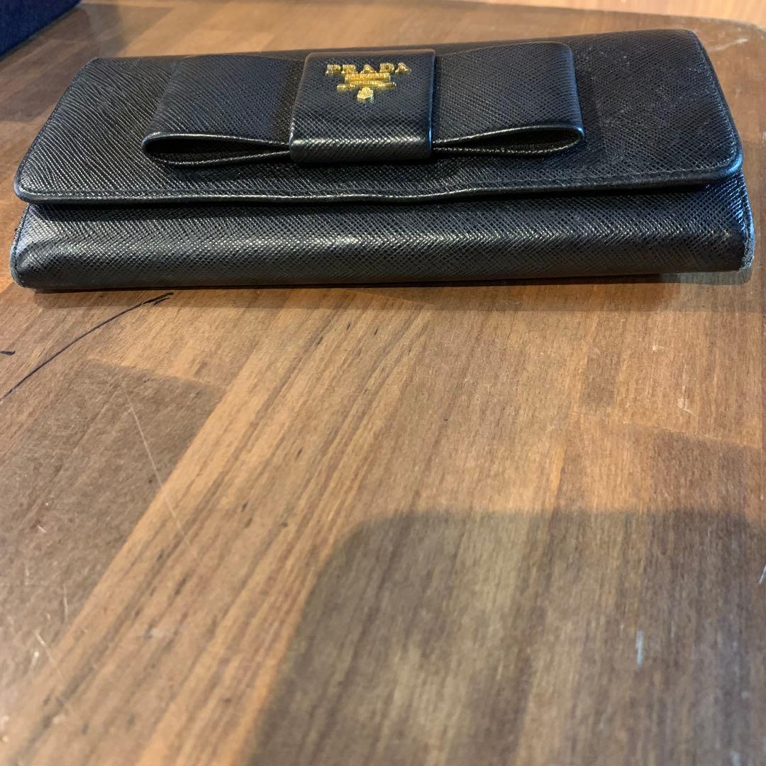 PRADA プラダ長財布 サフィアーノ フィオッコ ブラック メタルロゴ