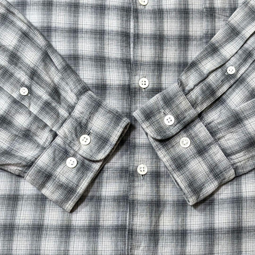 極美品☆スティーブンアラン オンブレチェックシャツ М グレー - メルカリ