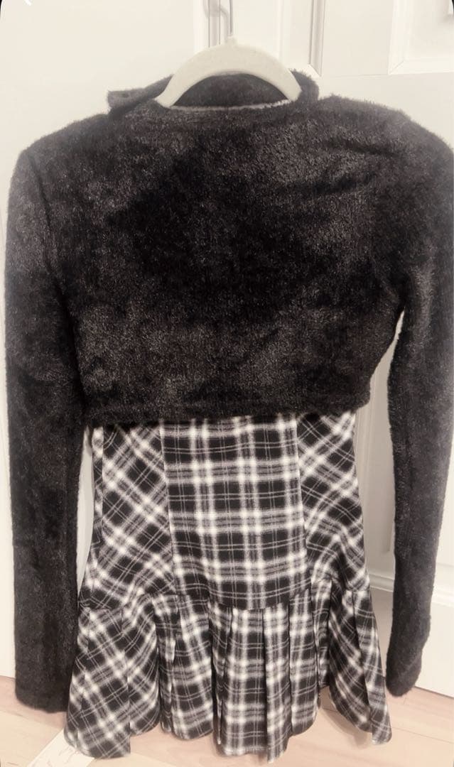 bunnylis ファーボレロ×チェックミニワンピ M