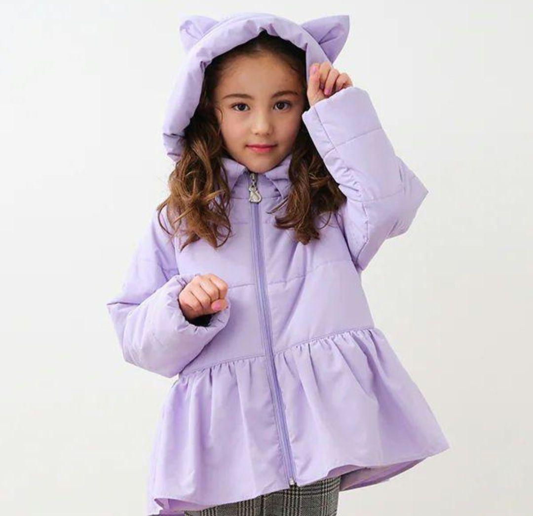 新品】アナスイミニ ダウン 中綿 コート アウター ねこ はっ水ネコ耳