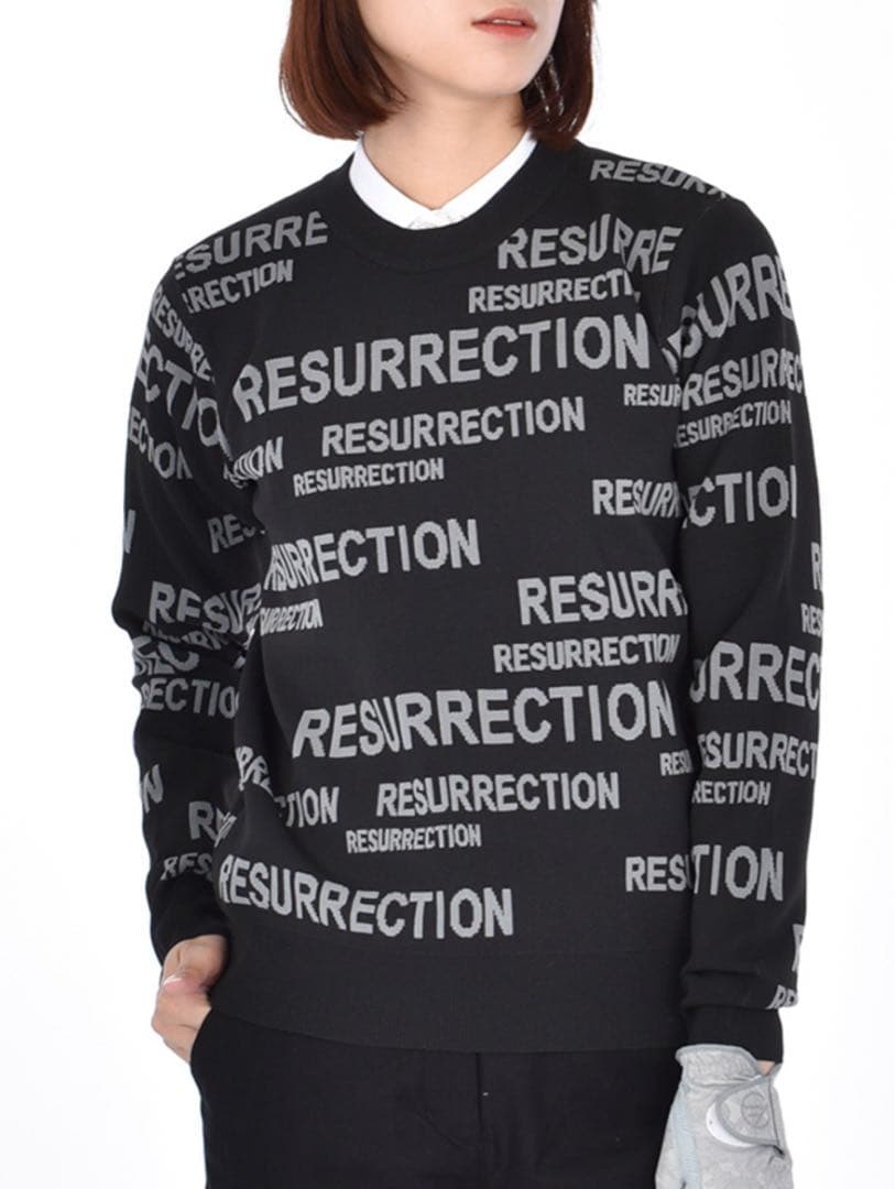 特価【新品】レザレクション メニーロゴ セーター サイズL ブラック