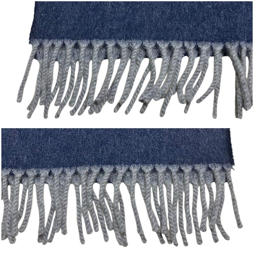 ⭐️ほぼ未使用⭐️ ブルガリ ロゴマニア ストール ネイビー カシミヤ