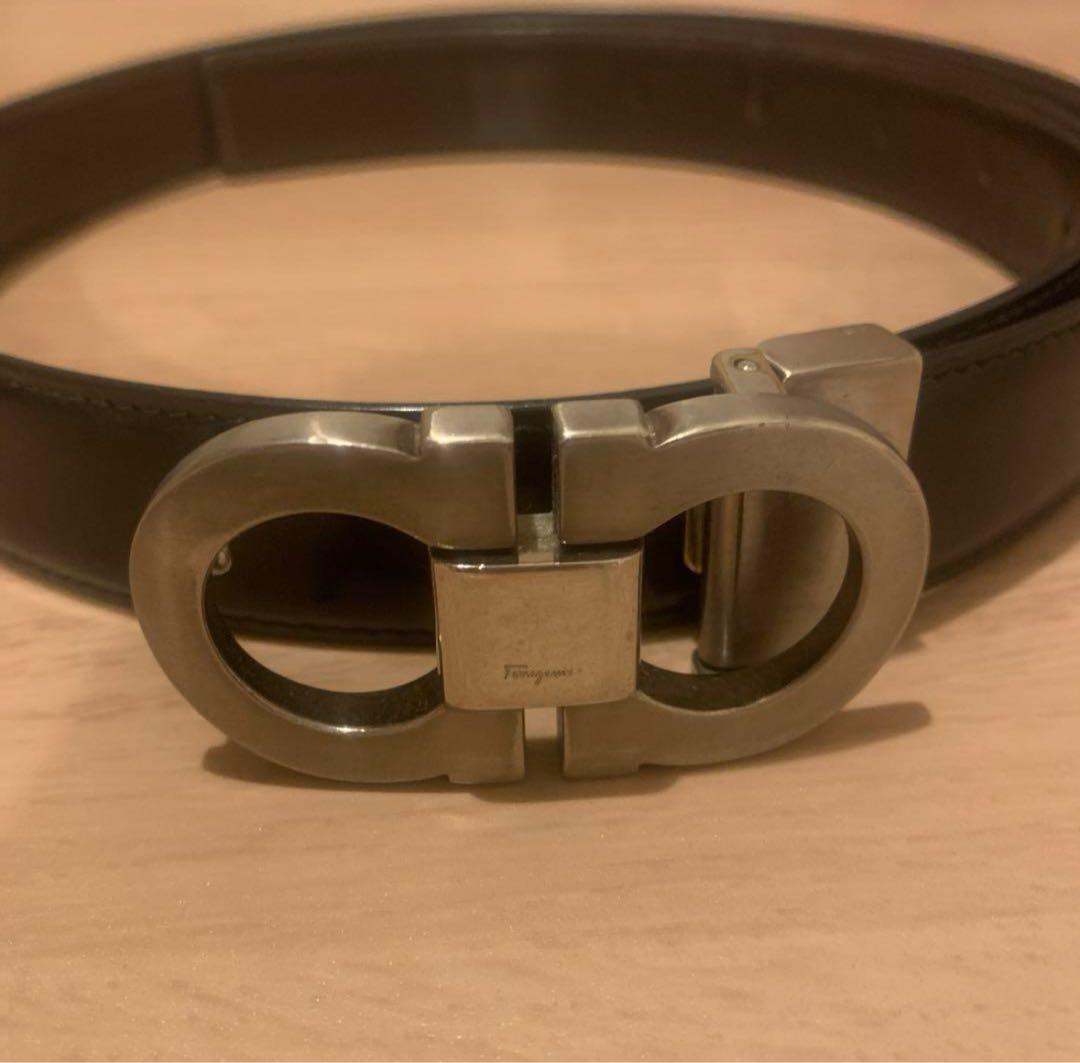 Ferragamo 黒 レザーベルト