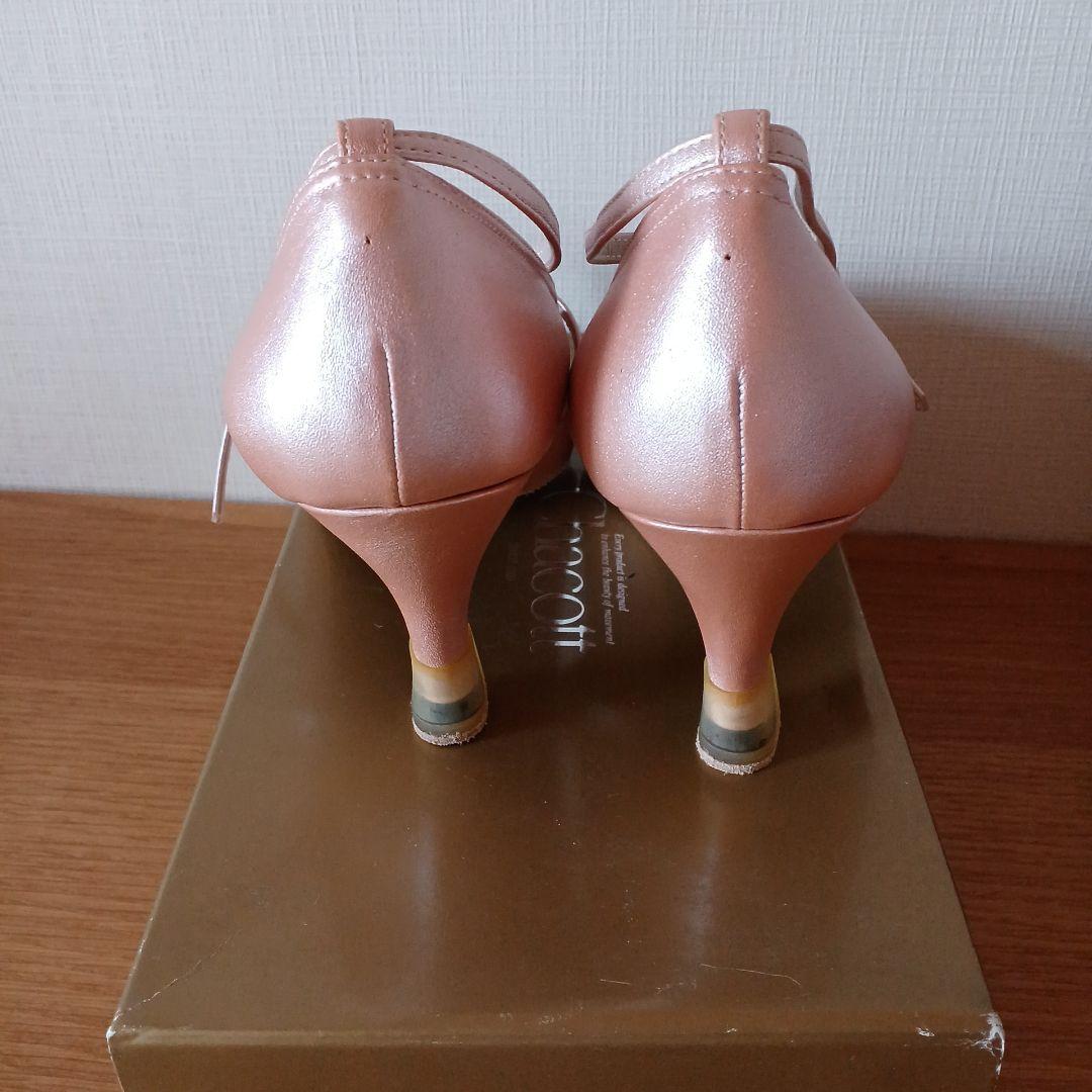 【Chacott 】新品未使用ピンク 社交ダンスシューズ23•5　ヒールカバー付