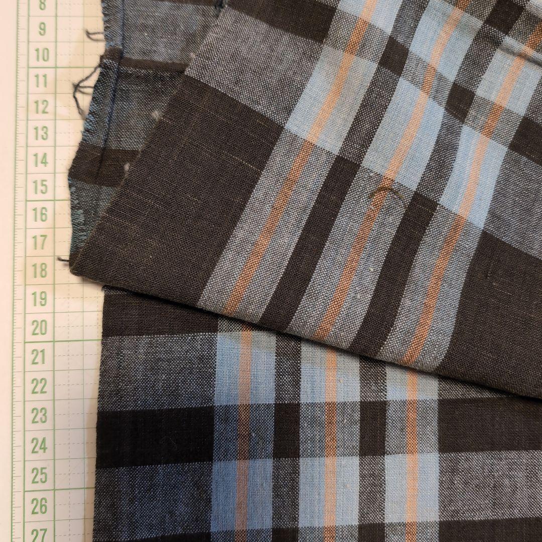 古布 木綿 織柄 チェック 30×90cm - メルカリ