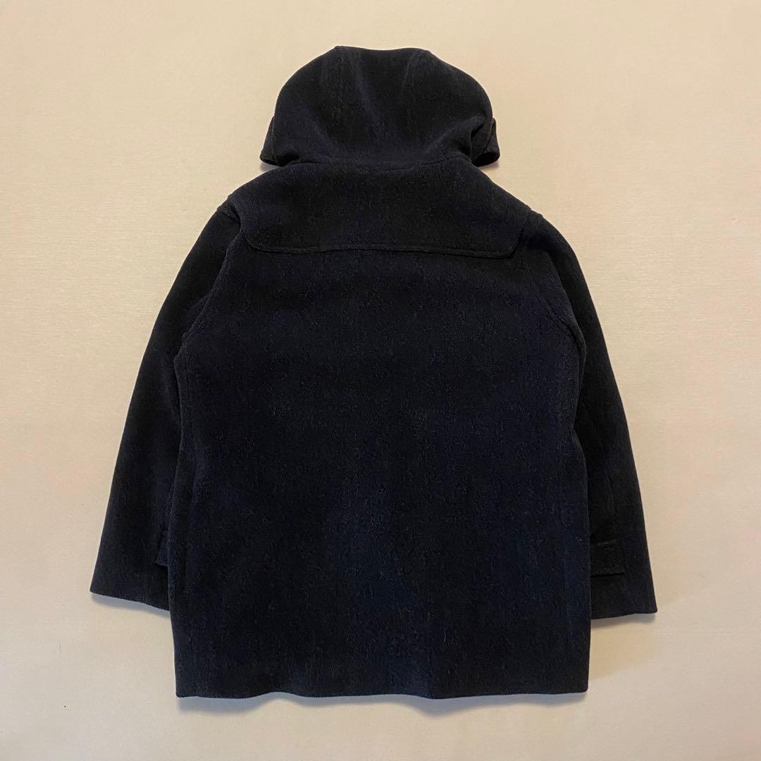 PAPAS＋パパス ダッフルコート L ブラック レザー切り替えの通販はau