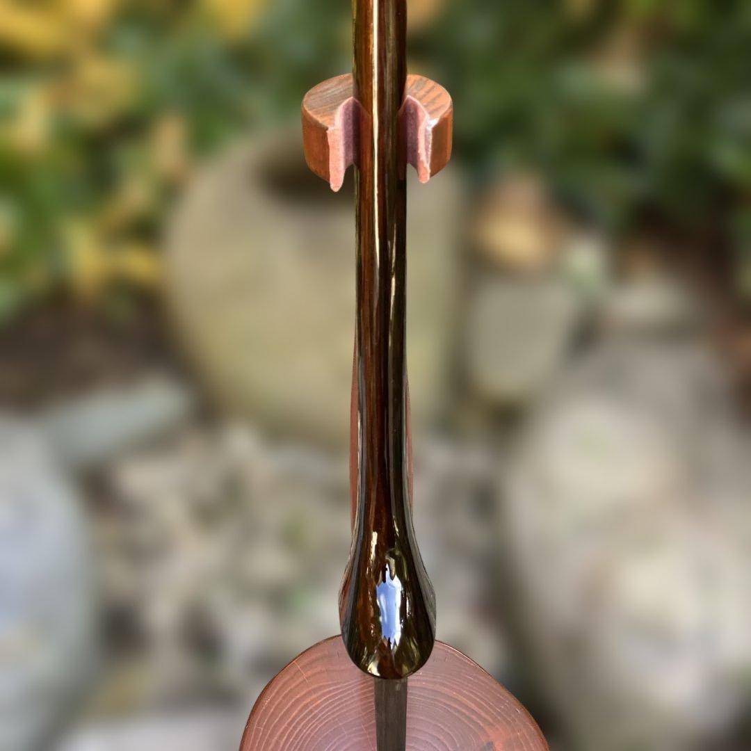 三線　棹　黒檀系　名工　岸本尚登作