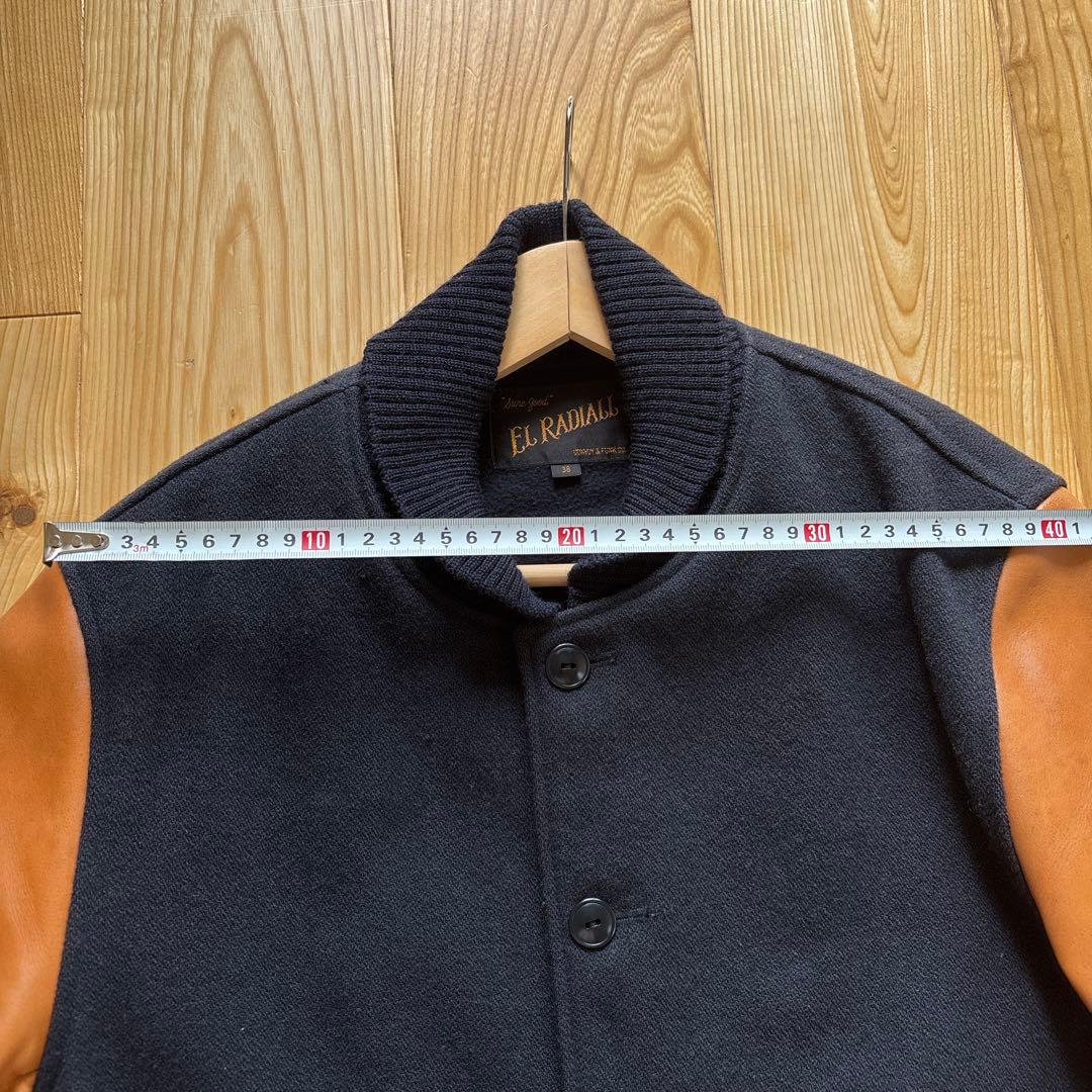 EL RADIALL スタジャン 38 ネイビー/ブラウン