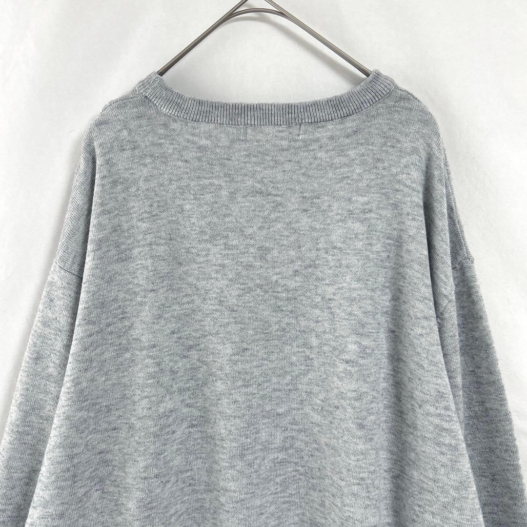 タグ付✨【23区ゴルフ】ウールブレンドニットセーター(3L)大きいサイズ　グレー