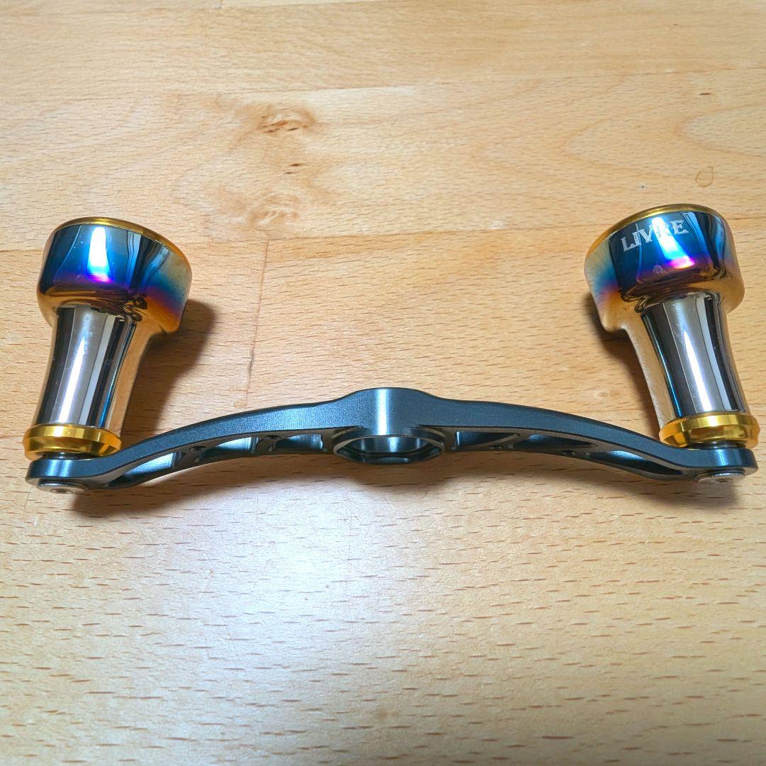 LIVREリブレ ハンドル】 クランク100（シマノ右巻き）ガンメタ/ゴールド