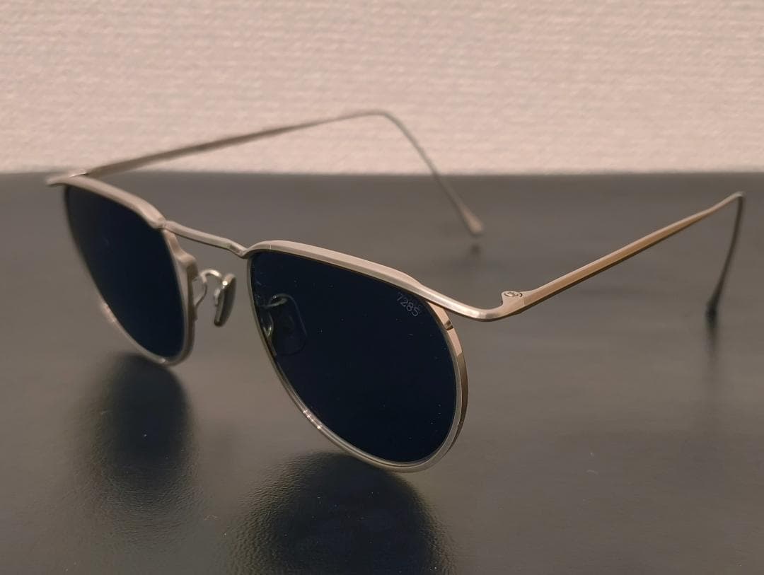 【名作！】EYEVAN7285メガネ160カールトン人気シルバー純正サングラス