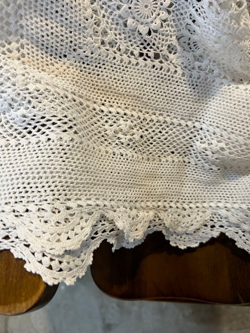 アンティークレース 大判 カーテン クロッシェ ベッドカバー