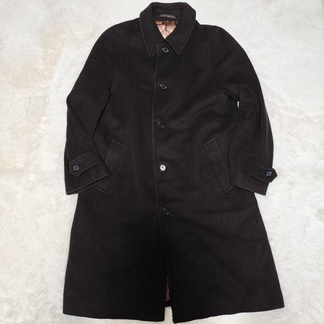 【美品】BEAMS F カシミヤ混ステンカラーコート ブラウン size48