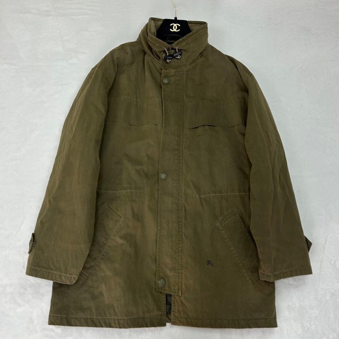 E942 L バーバリーロンドン 三陽商会 チェック モッズコート メンズ