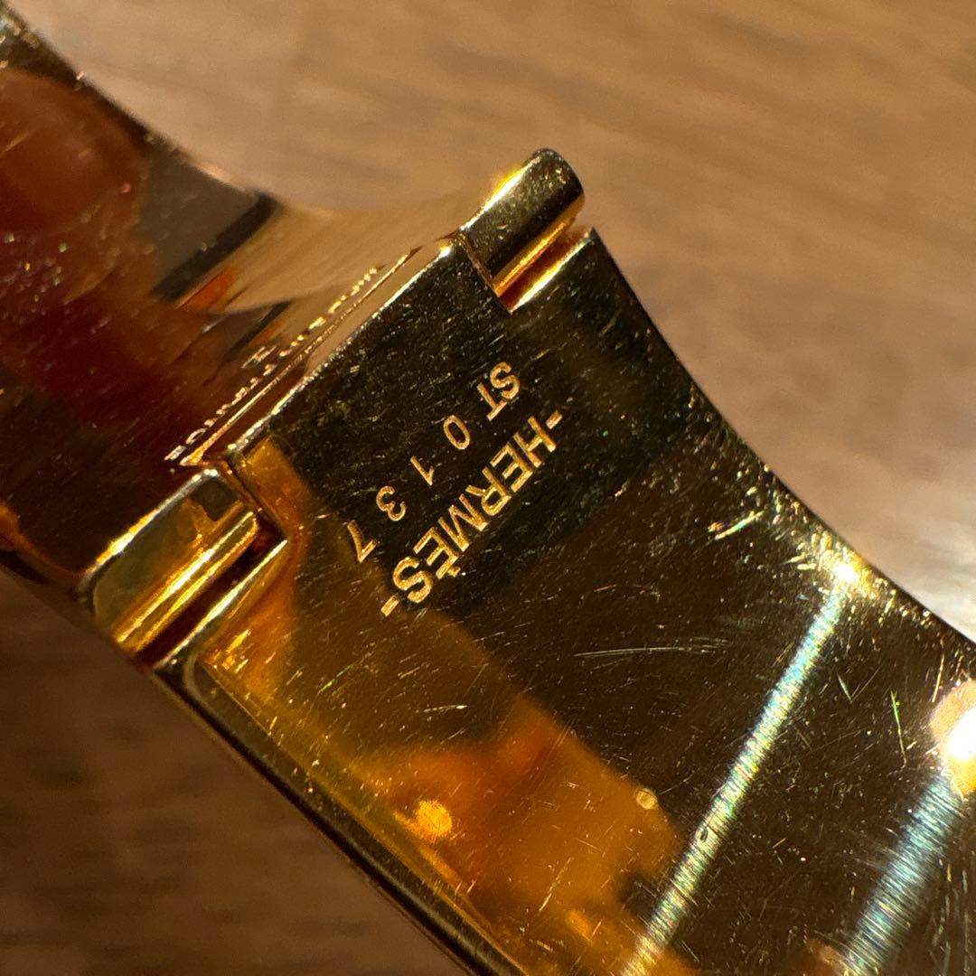 HERMES エナメルブレスレット サイズGM 17.5cm 幅2cm