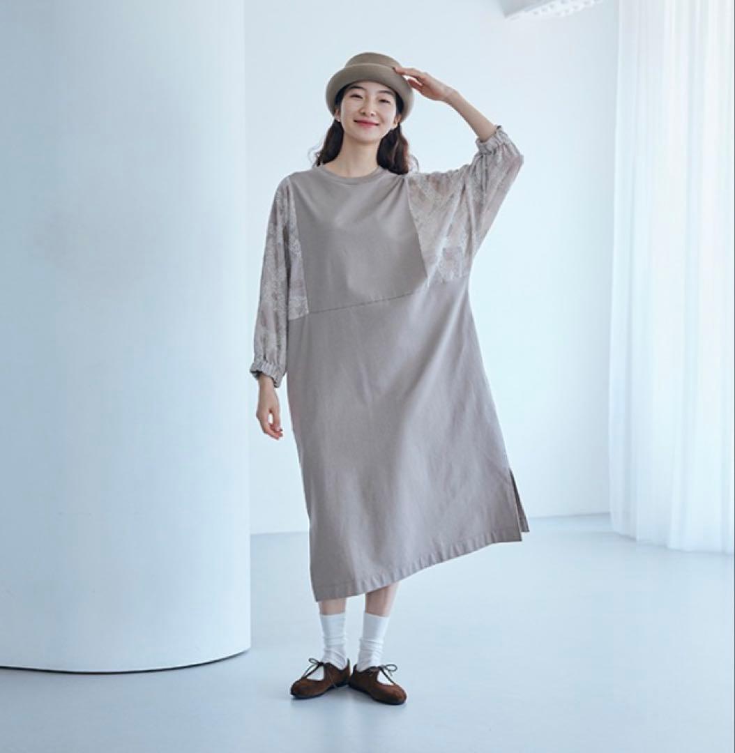 中川政七商店　布ぬのワンピース　やたらフロック